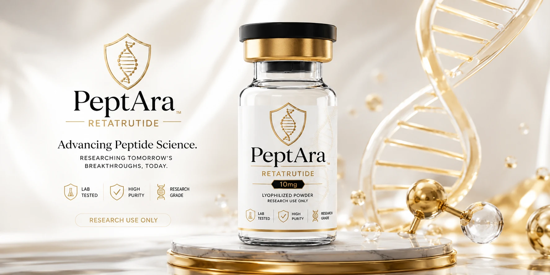 PeptAra USA — 99%+ purity research peptides, HPLC-MS verified, same-day dispatch USA-wide